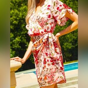Floral wrap dress